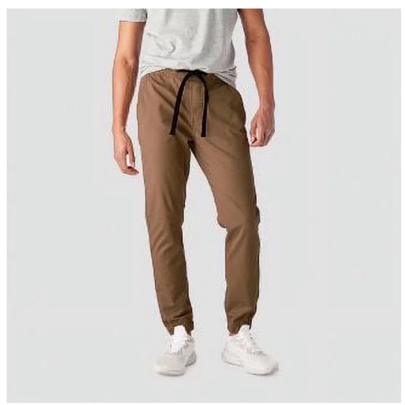 Levi’s Men’s Slim Fit Twill Jogger Pants Sz XS Brown Stretchy Waisband Cuffs - Picture 1 of 11